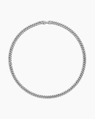 Curb Chain Necklace in Platinum, 8mm