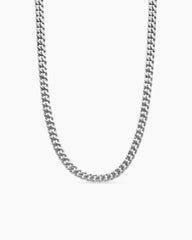 Curb Chain Necklace in Platinum, 8mm