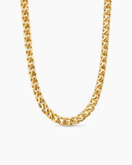 Curb Chain Angular Link Necklace in 18K Yellow Gold, 8.7mm