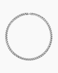 Curb Chain Angular Link Necklace in Sterling Silver, 8.7mm