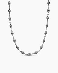 Memento Mori Skull Necklace in Sterling Silver, 9mm