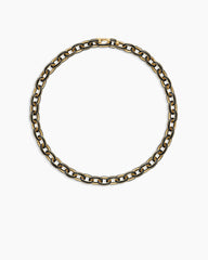 Streamline® Oval Link Necklace in 18K Yellow Gold with Forged Carbon, 10.8mm