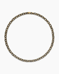 Streamline® Oval Link Necklace in 18K Yellow Gold with Forged Carbon, 8.5mm