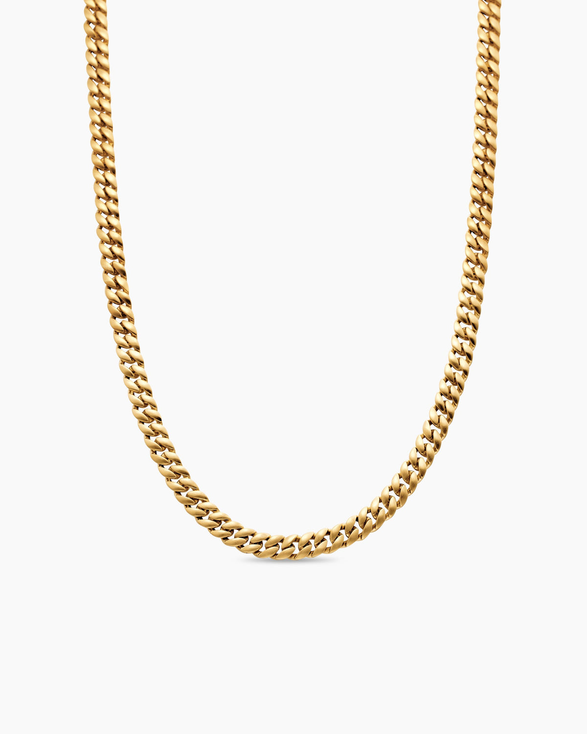 Curb Chain Necklace in 18K Yellow Gold, 6mm