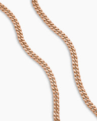 Curb Chain Necklace in 18K Rose Gold, 6mm