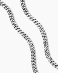 Curb Chain Necklace in Platinum, 6mm
