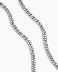 Curb Chain Necklace in Sterling Silver, 6mm