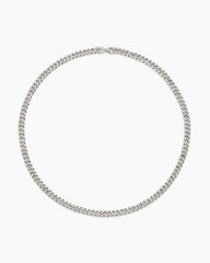 Curb Chain Necklace in Sterling Silver, 6mm