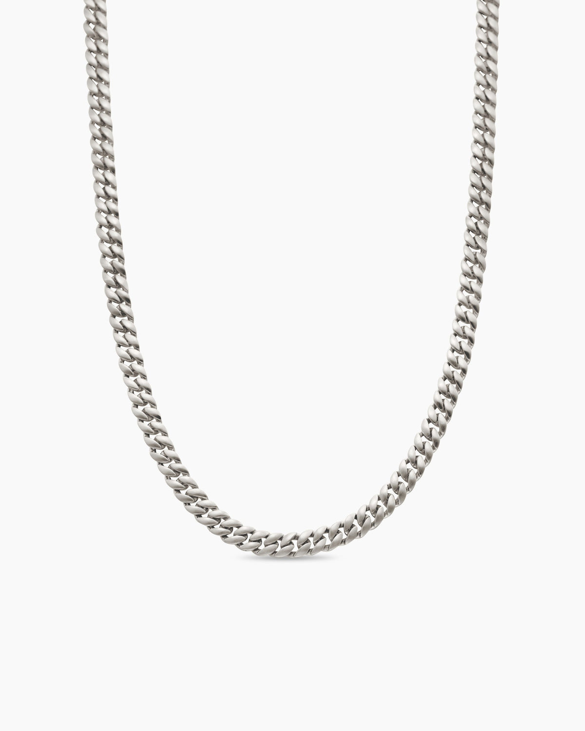 Curb Chain Necklace in Sterling Silver, 6mm