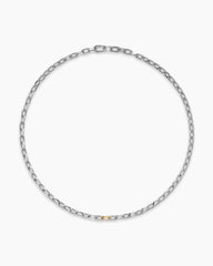 DY Madison® Chain Necklace in Sterling Silver with 18K Yellow Gold, 6mm