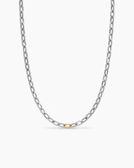 DY Madison® Chain Necklace in Sterling Silver with 18K Yellow Gold, 6mm