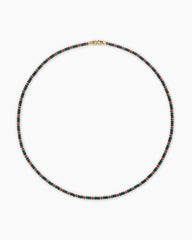 Spiritual Beads Necklace in 18K Yellow Gold with Bloodstone and Red Jasper, 4mm