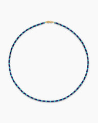 Spiritual Beads Necklace in 18K Yellow Gold with Lapis and Turquoise, 4mm