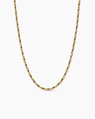 Streamline® Faceted Chain Necklace in 18K Yellow Gold with Forged Carbon, 4.3mm