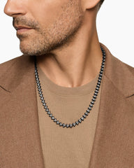Armory® Necklace in Black Titanium with Diamonds, 7.5mm