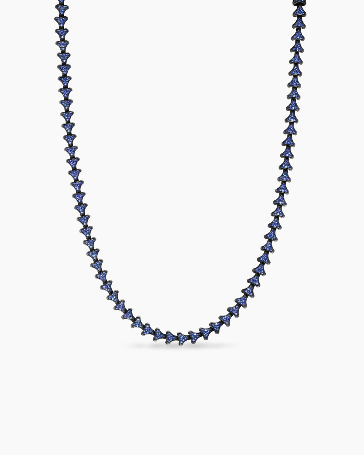Armory® Necklace in Black Titanium with Sapphires, 7.5mm