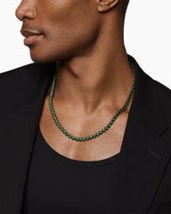 Armory® Necklace in Black Titanium with Tsavorites, 7.5mm