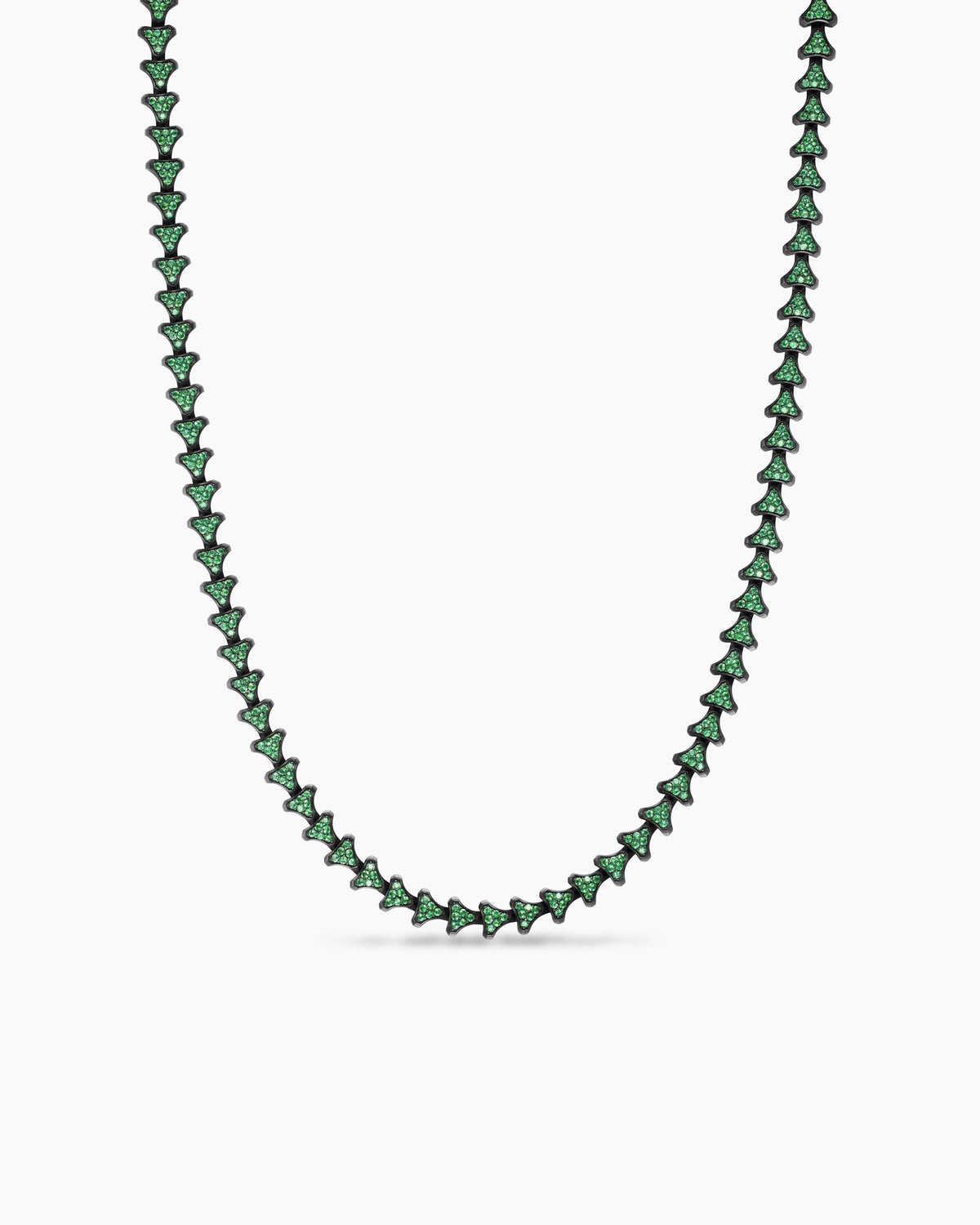 Armory® Necklace in Black Titanium with Tsavorites, 7.5mm