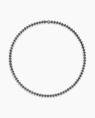 Armory® Necklace in Sterling Silver with Black Diamonds, 7.5mm