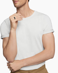 Streamline® Two Row Band Ring in Black Titanium with Black Diamonds, 6.5mm