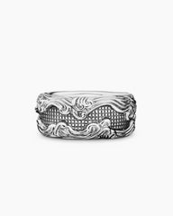 Waves Band Ring in Sterling Silver, 10.5mm
