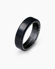 Streamline® Band Ring in Black Titanium, 6mm