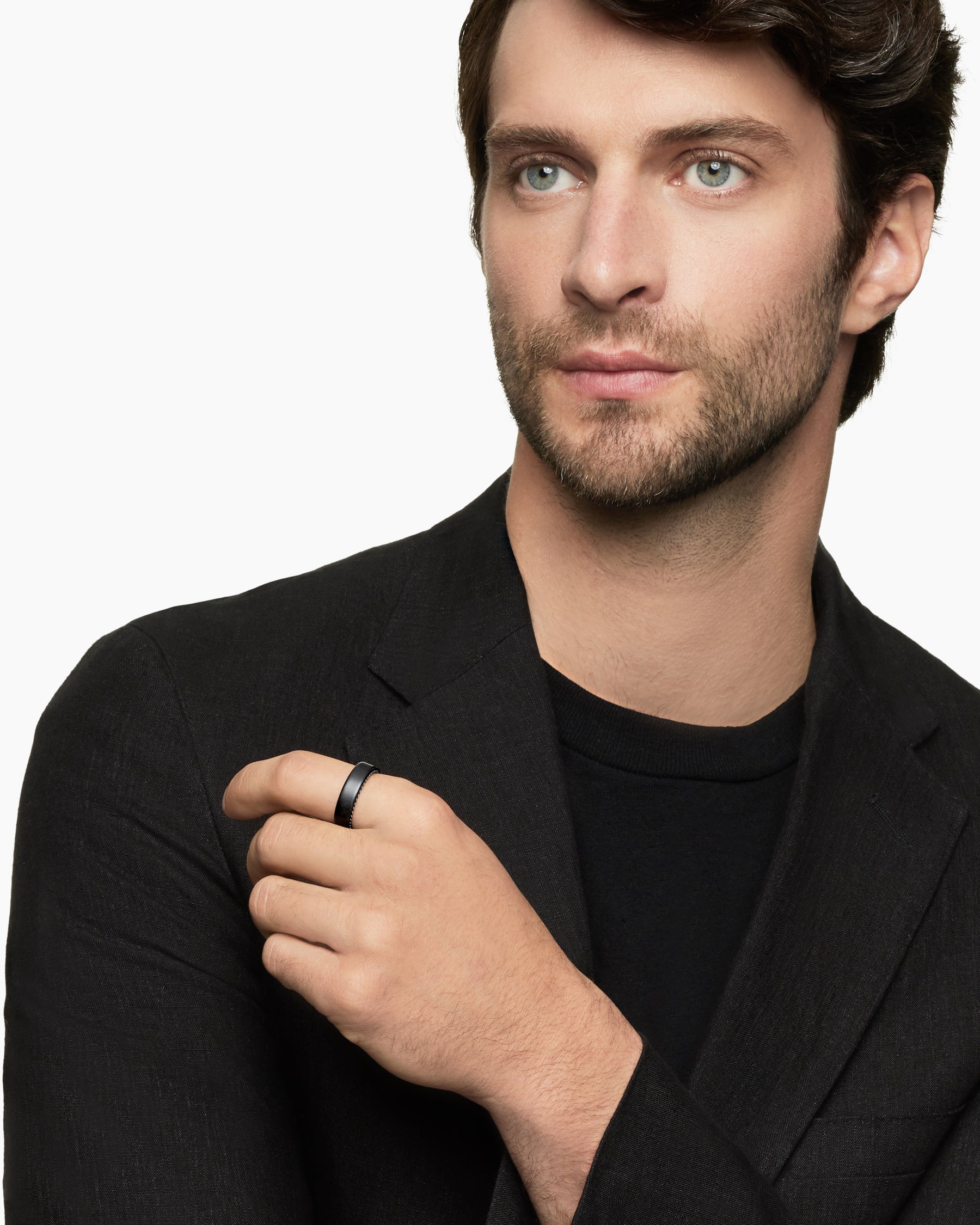 Streamline® Band Ring in Black Titanium, 6mm
