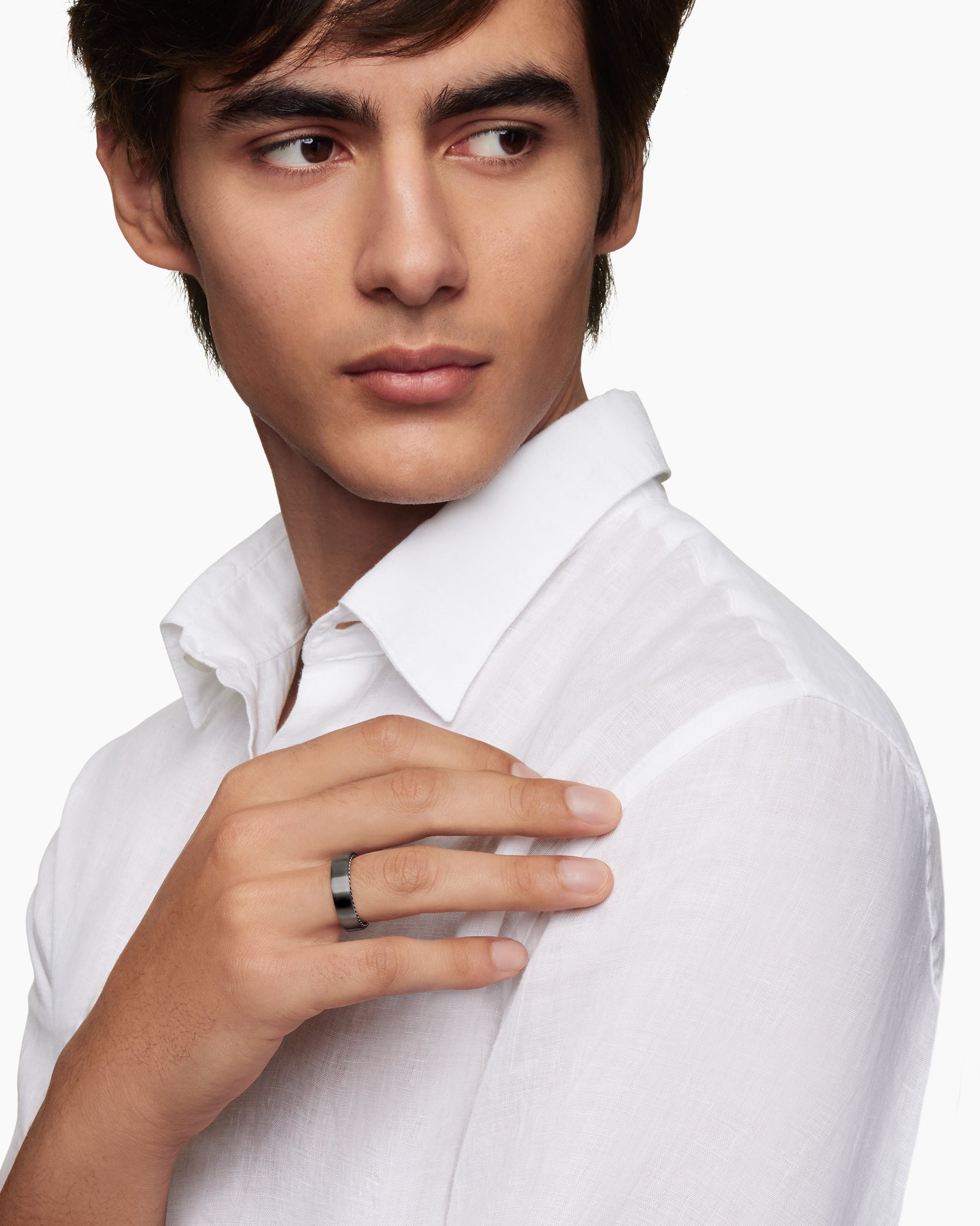 Streamline® Band Ring in Grey Titanium, 6mm