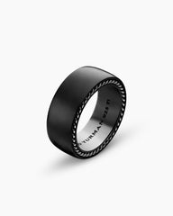 Streamline® Band Ring in Black Titanium, 9mm