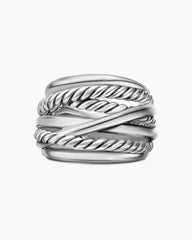 Crossover Ring in Sterling Silver, 17mm