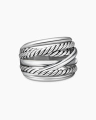 Crossover Ring in Sterling Silver, 17mm
