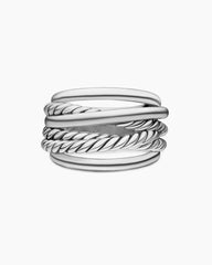 Crossover Ring in Sterling Silver, 14.7mm