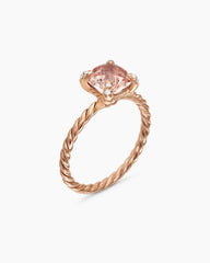 Chatelaine® Ring in 18K Rose Gold with Morganite and Diamonds, 7mm