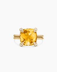 Chatelaine® Ring in 18K Yellow Gold with Citrine and Diamonds, 11mm