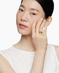 Chatelaine® Ring in 18K Yellow Gold with Citrine and Diamonds, 11mm