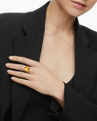Chatelaine® Ring in 18K Yellow Gold with Citrine and Diamonds, 14mm