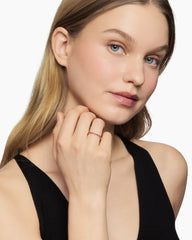 Cable Collectibles® Stack Ring in 18K Yellow Gold with Pavé Rubies, 2mm