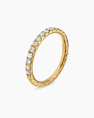 Cable Collectibles® Stack Ring in 18K Yellow Gold with Diamonds, 2mm