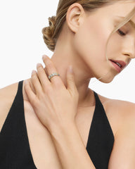 Helena Ring in Sterling Silver with 18K Yellow Gold and Diamonds, 7.7mm