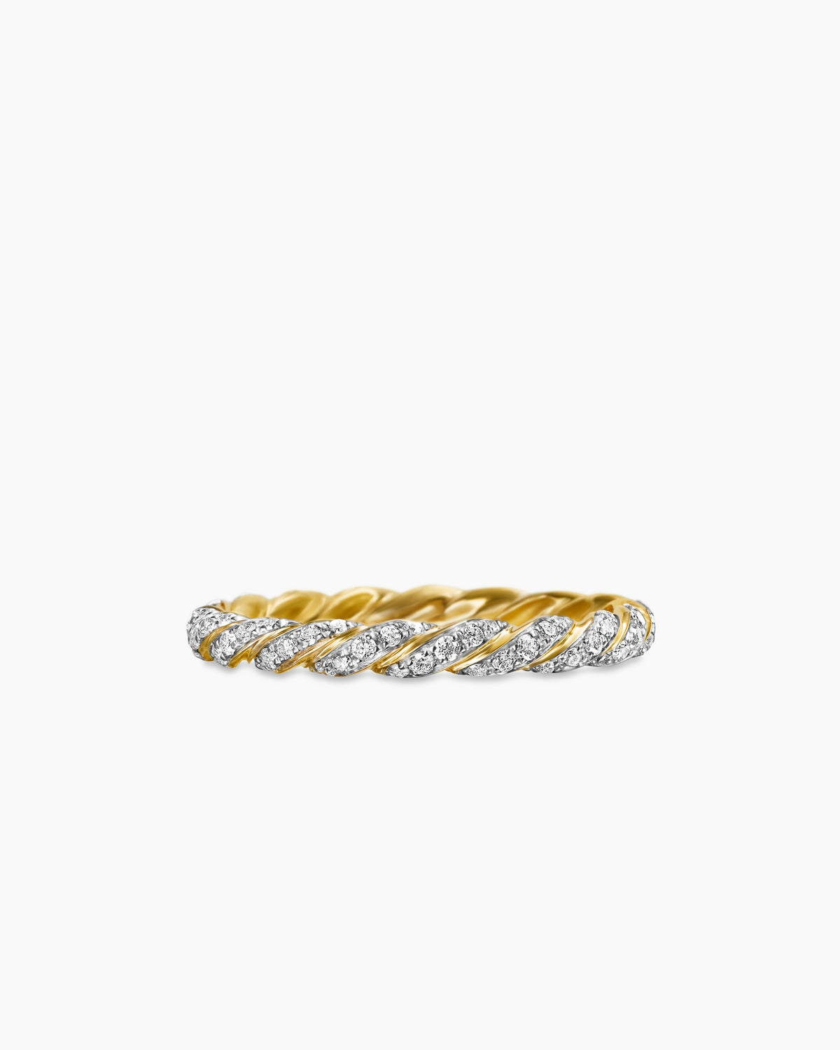 Pavé Petite Band Ring in 18K Yellow Gold with Diamonds, 2.8mm