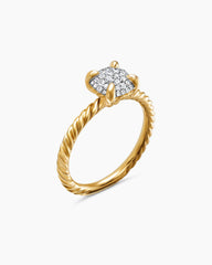 Petite Chatelaine® Ring in 18K Yellow Gold with Pavé Diamonds, 7mm