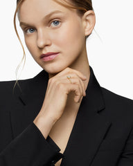 Petite Chatelaine® Ring in 18K Yellow Gold with Pavé Diamonds, 7mm