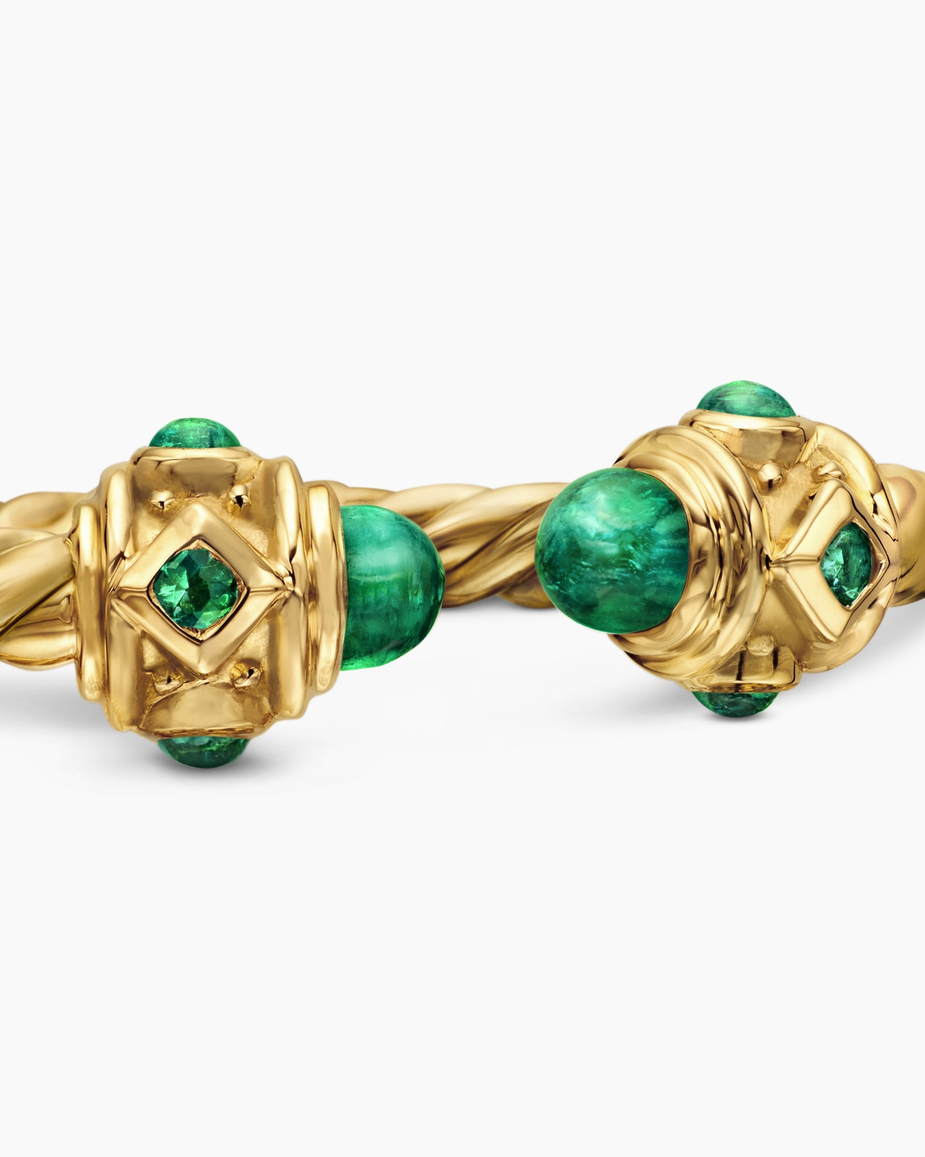 Renaissance® Ring in 18K Yellow Gold with Emeralds, 2.3mm