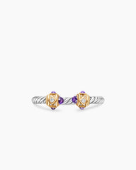 Renaissance® Ring in Sterling Silver with 14K Yellow Gold, Amethyst and Diamonds, 2.3mm