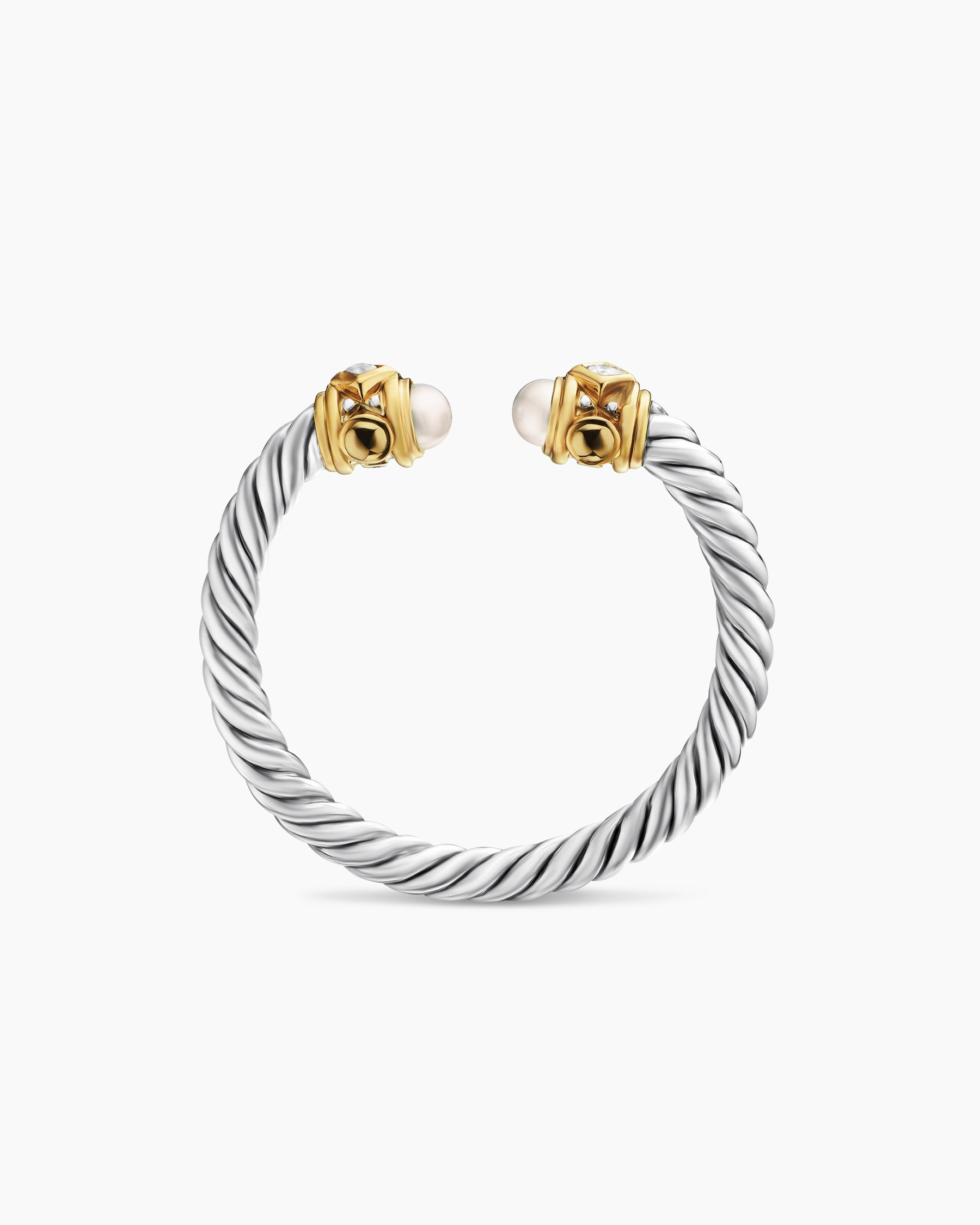Renaissance® Ring in Sterling Silver with 14K Yellow Gold, Pearls and Diamonds, 2.3mm