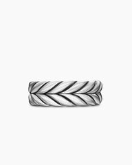 Chevron Band Ring in Sterling Silver, 9mm