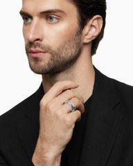 Chevron Band Ring in Sterling Silver, 9mm