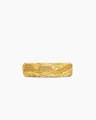 Waves Band Ring in 18K Yellow Gold, 7mm