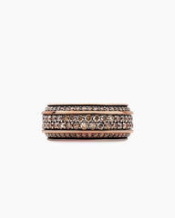 Streamline® Beveled Band Ring in 18K Rose Gold with Cognac Diamonds, 8.5mm