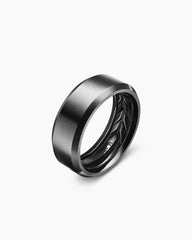 Streamline® Beveled Band Ring in Black Titanium, 8.5mm
